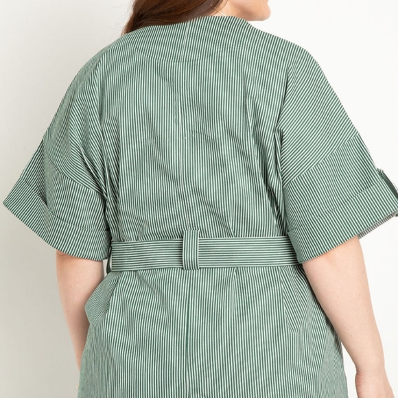 Plus size striped jacket - Picture 3 of 5